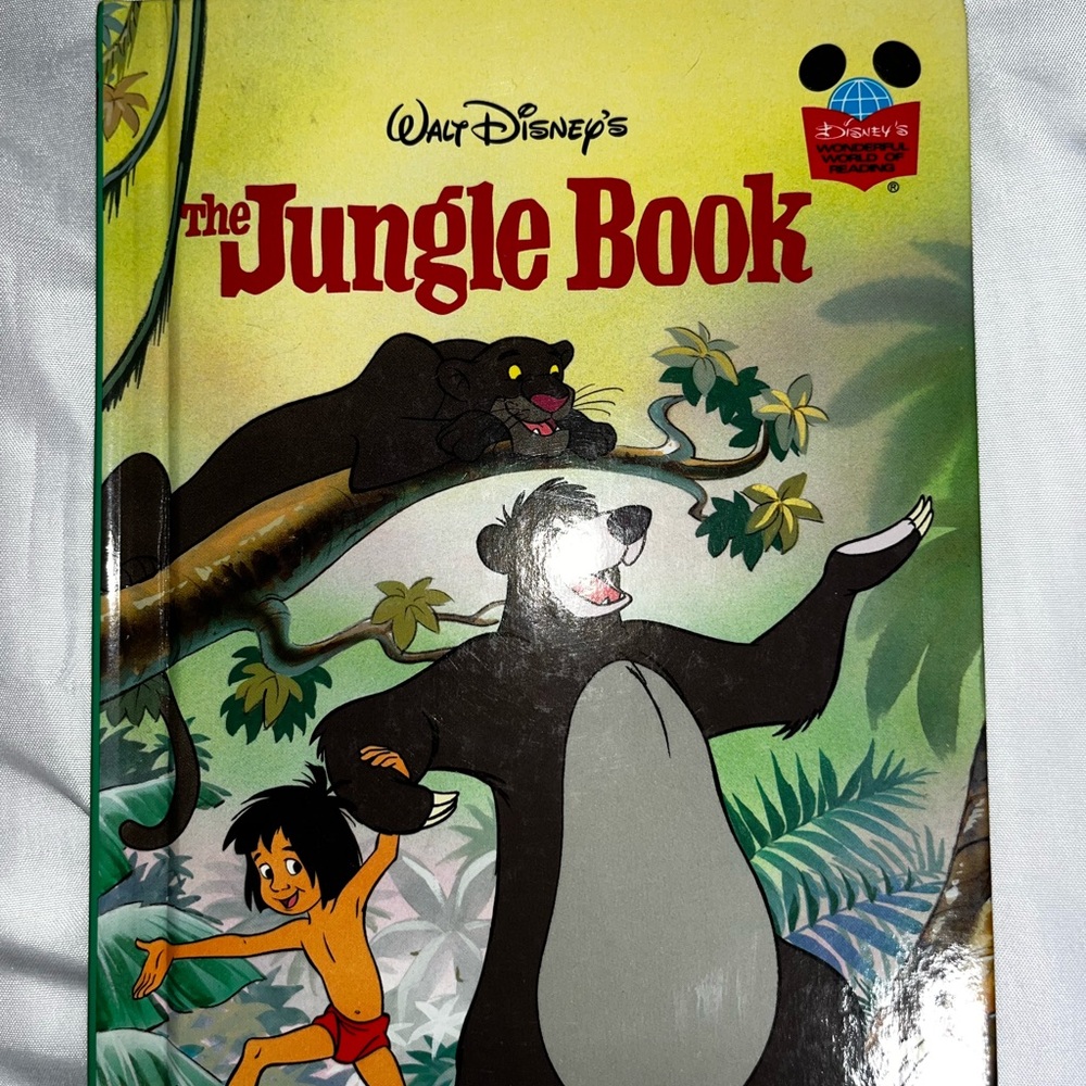 Vintage 1993 Disney‎ Jungle Book Wonderful World of Reading Kids Book HC Classic